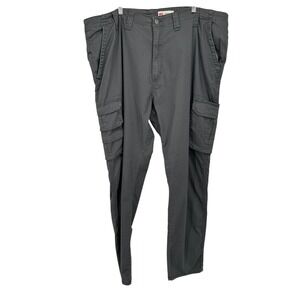 Wrangler Men's Cargo Pants 44x30 Gray Tapered Utility Streetwear Y2K Grunge